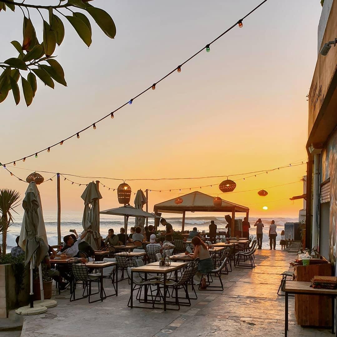 Lively atmosphere at Taghazout beach
