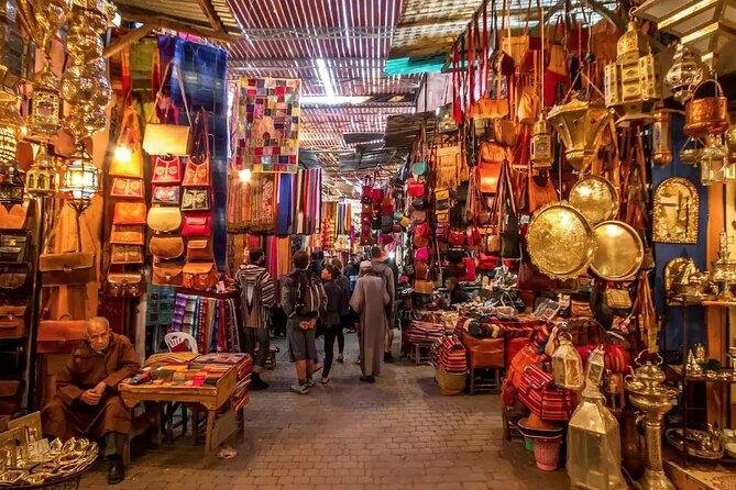 Moroccan souq spices and crafts