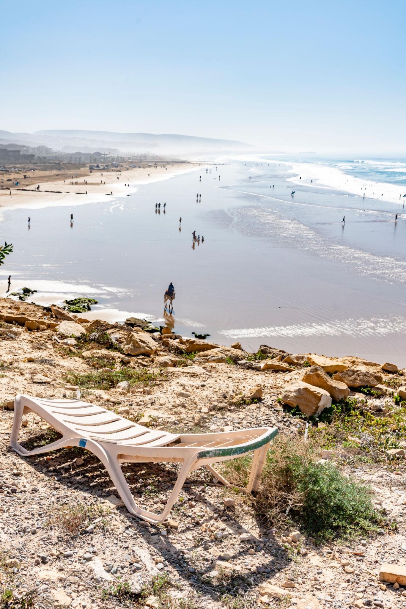 Moroccan surf coast panoramic view