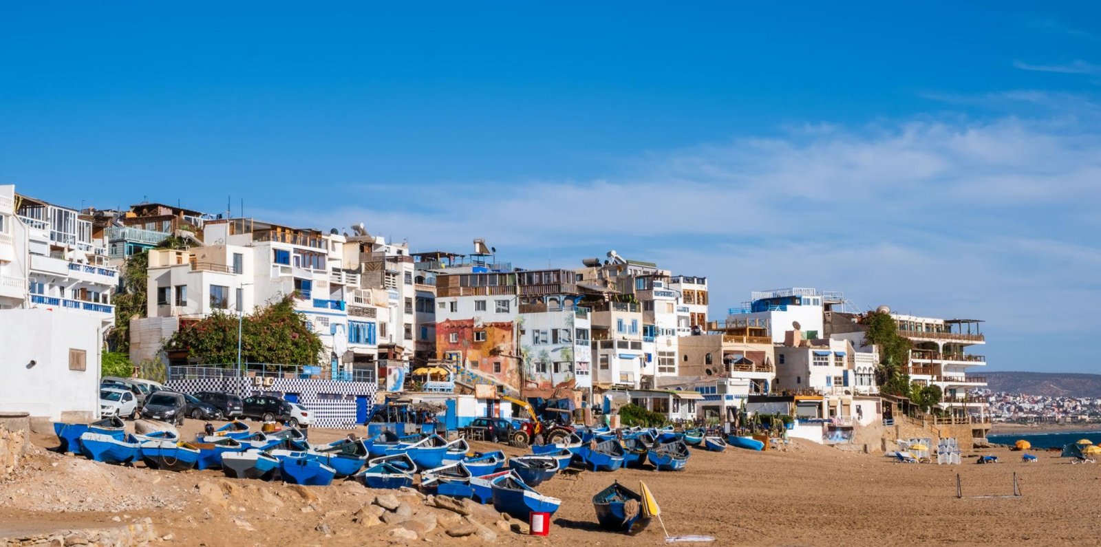 Another view of Tamraght beach coastline